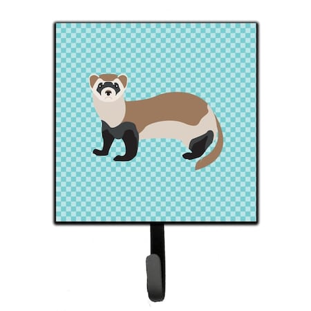 Carolines Treasures Ferret Blue Check Leash or Key Holder BB8052SH4